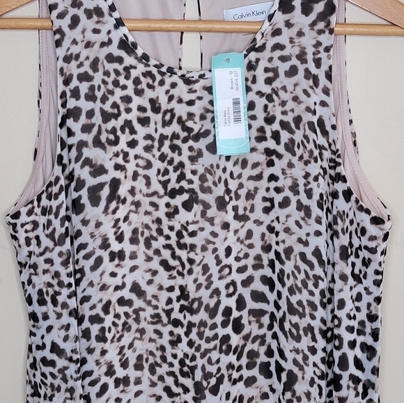 NWT Stitch Fix Calvin Klein | Suzetta Leopard Print Dress Size 12 - Picture 7 of 7